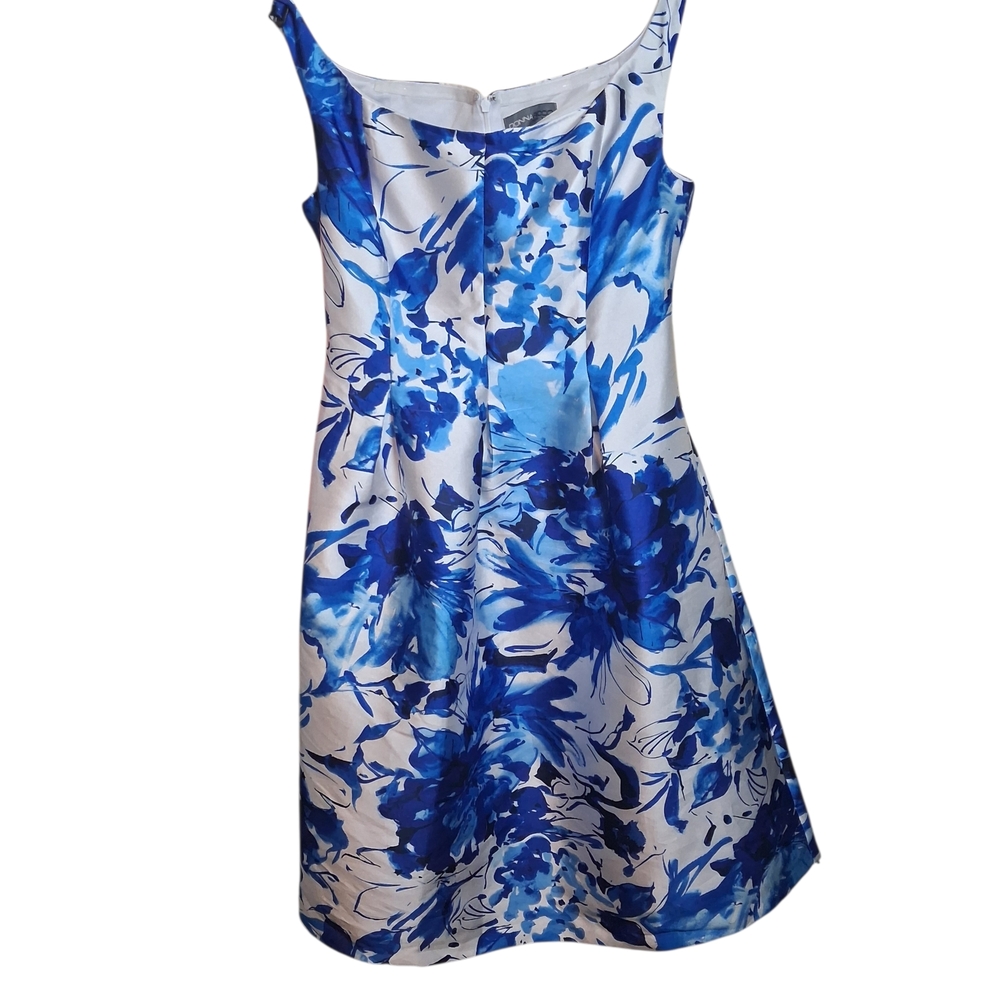 Donna Ricco NewYork Floral Off The Shoulder Midi Dress Sz 12 Blue Multi Wedding